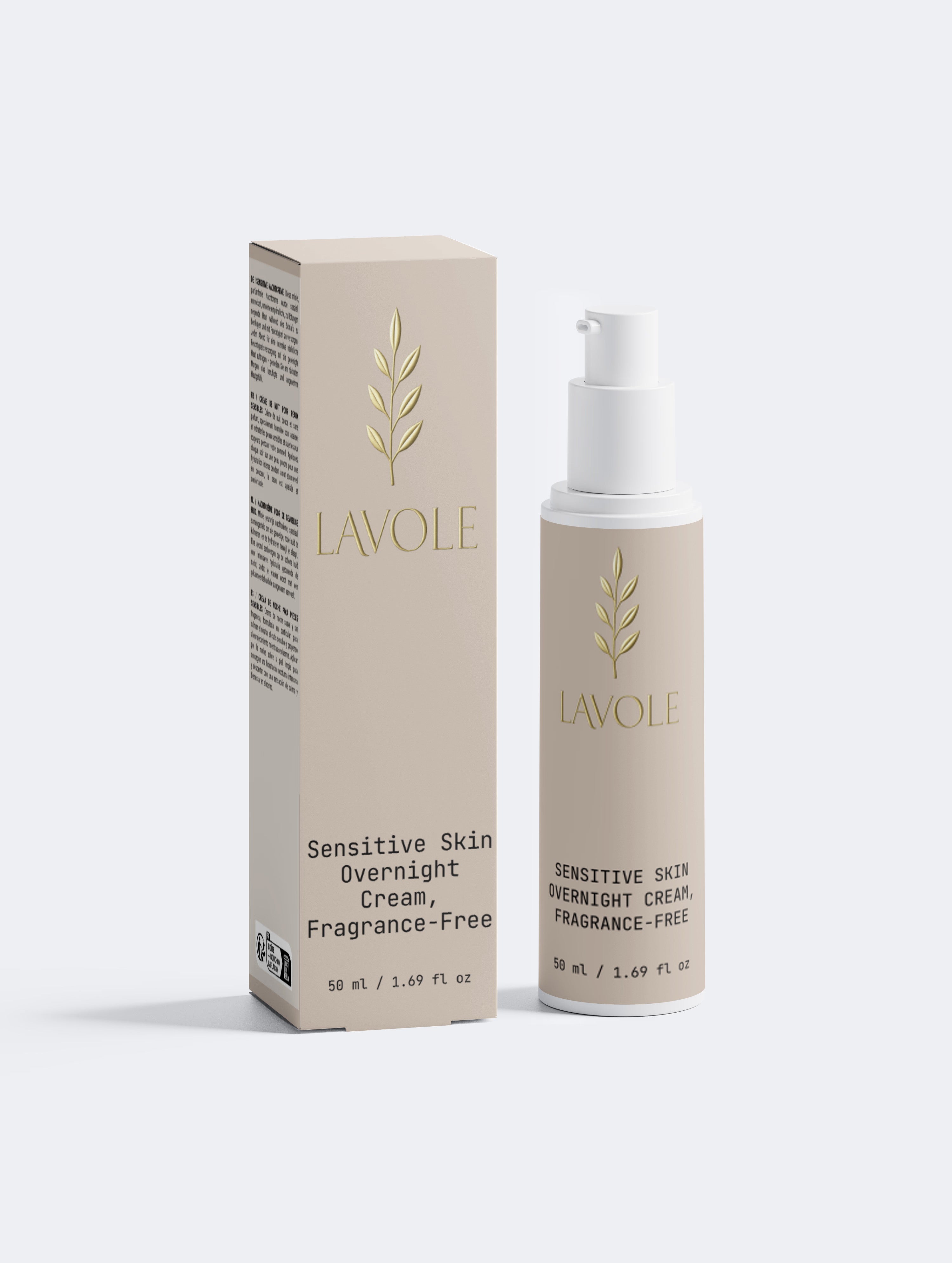 Sensitive Skin Overnight Cream, Fragrance-Free